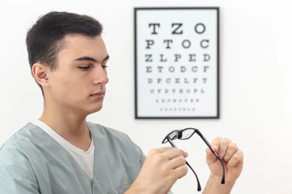 reading glasses power chart